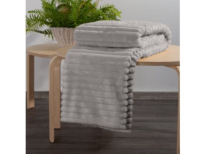 Deka SOFT s reliéfním vzorem a 3D efektem v béžové barvě (Rozměr deky 70x160cm)