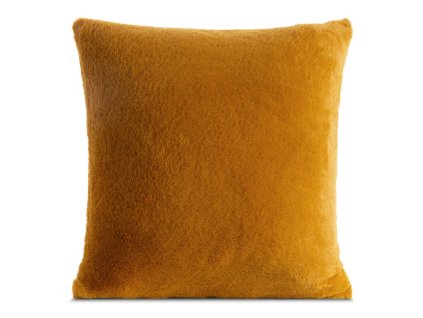 364997 kozusinova dekoracna obliecka na vankus nina v medovozlatej farbe 45 x 45 cm