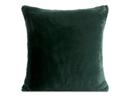365915 kozusinova dekoracna obliecka na vankus nina v tmavozelenej farbe 45 x 45 cm