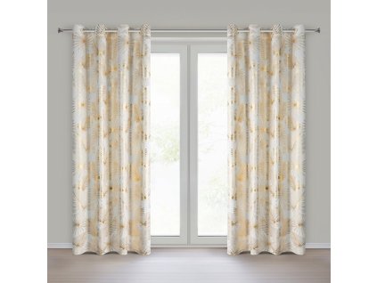 365396 hotovy zamatovy zaves zaria s lesklou potlacou kremovy 140 250 cm