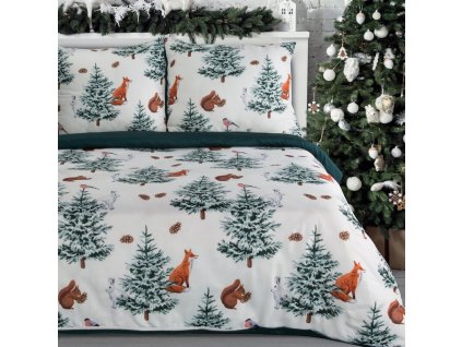 Vánoční ložní povlečení ROLAND (Rozměr ložního povlečení Šířka x Délka: 140x200cm + 1ks 70x80 cm)