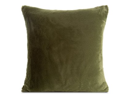 366704 kozusinova dekoracna obliecka na vankus nina v olivovej farbe 45 x 45 cm