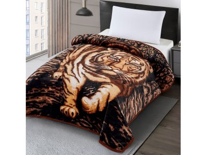 Akrylová deka vzor Tiger 615