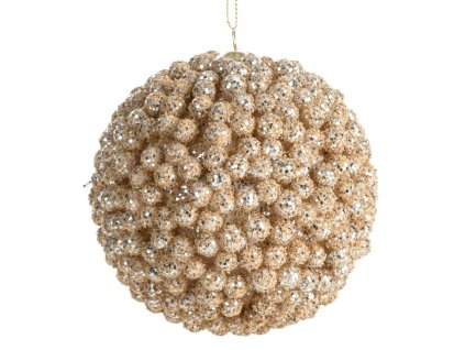 362549 vianocna gula na stromcek kremova s gulickami priemer 10 cm 6 kusov