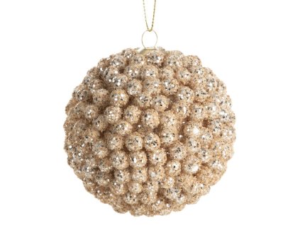 362546 vianocna gula na stromcek kremova s gulickami priemer 8 cm 6 kusov