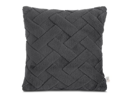 337217 dekoracna obliecka na vankus caro v ocelovosivej farbe