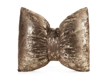 367235 dekoracny zamatovy vankus v tvare masle hnedy s lesklym efektom