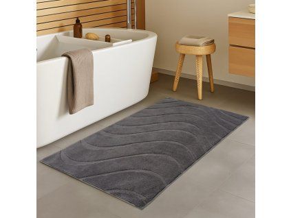 Koupelnový koberec Waves 400 tmavě šedý