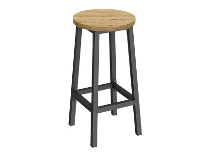 376478 2 barova stolicka dub artisan a cierne nohy