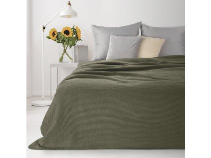 Deka s vaflovou strukturou LINDA v zelené barvě (Rozměr deky 150x200cm)