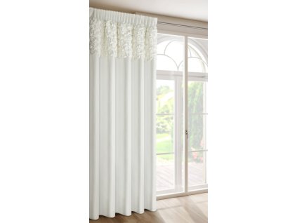 376637 zamatovy zaves roses 13 na paske 140 x 270 cm v kremovej farbe