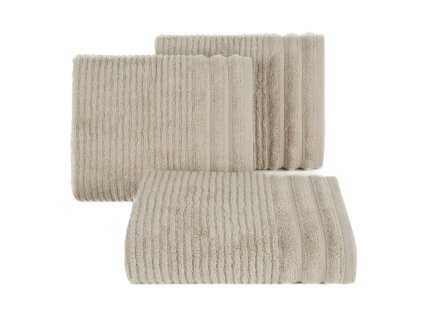 Bavlněný ručník SAMMY zdobený pruhy v béžové barvě (Rozměr ručníku 30x50cm)