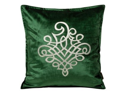 377523 zamatova dekoracna obliecka na vankus royal v zelenej farbe