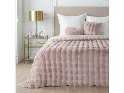 377337 hruba kozusinova deka lily s 3d efektom pudrovoruzova
