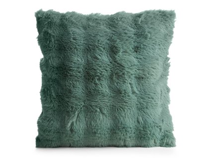 378186 luxusna kozusinova obliecka na vankus lily 45x45cm salviovozelena