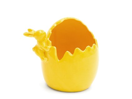 378303 velkonocna figurka vajicka so zajacikom v zltej farbe