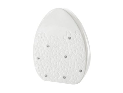 378342 velkonocna figurka vajicka v bielej a striebornej farbe