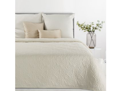 Přehoz na postel LEN4 - krémový (Rozměr přehozu (šířka x délka) 170x210cm)