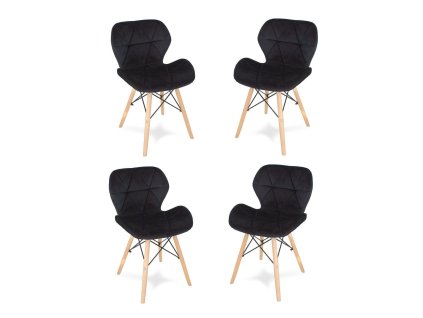 11866 5 sada 4ks zamatovych stoliciek matias cierne