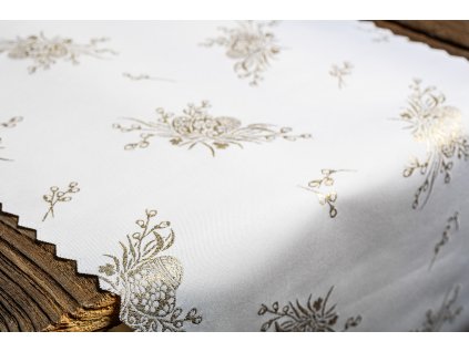 Luxusní velikonoční běhoun na stůl zlatý WZ3