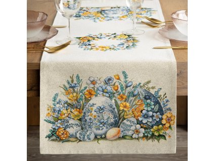 379734 gobelinovy behun na stol s kvetmi 40 x 100 cm