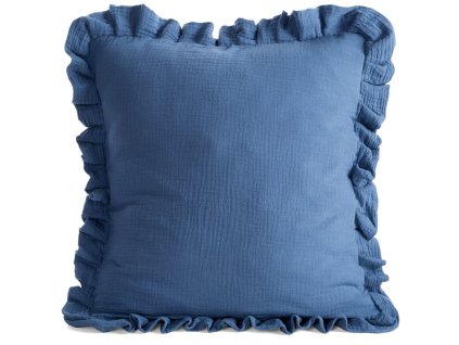 378933 obliecka na vankus muslin 1 45x45cm granatovomodra