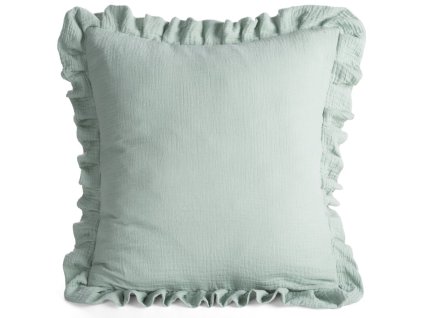 378921 obliecka na vankus muslin 1 45x45cm salviovozelena