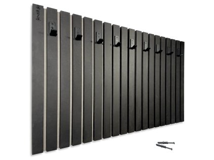 317067 nastenny vesiak na oblecenie lamele panel 100cm cierny
