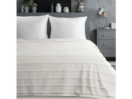 382978 flanelova deka nina s 3d efektom biela