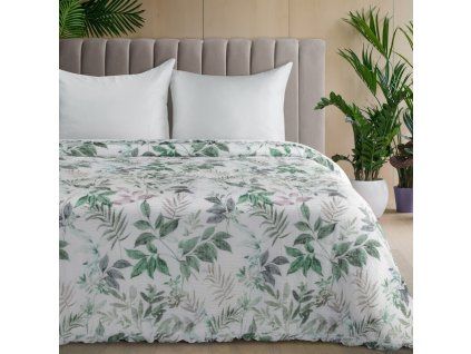 385189 prehoz na postel amanda s potlacou 170x210 cm biely