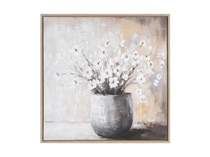 385876 obraz na platne v rame 50x50 cm bezovy
