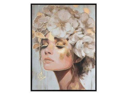 385894 obraz na platne v rame 60x80 cm bezovy