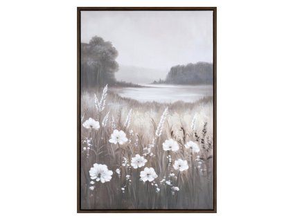 386212 obraz na platne v rame 60x90 cm bezovy