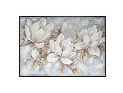 386158 rucne malovany obraz na platne v rame 70x100 cm kremovy