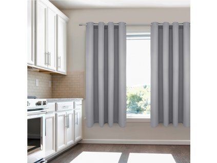 Krátký jednobarevný závěs - Šedý