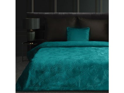 Luxusní přehoz na postel LILI4 tyrkysový