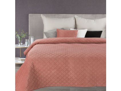 Luxusní přehoz na postel MILO v růžové barvě
