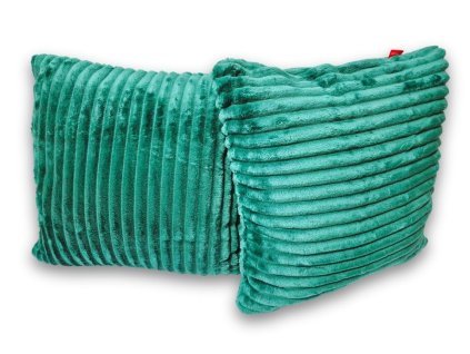 Luxusná smaragdová obliečka na vankúš s vytláčaným vzorom LEA