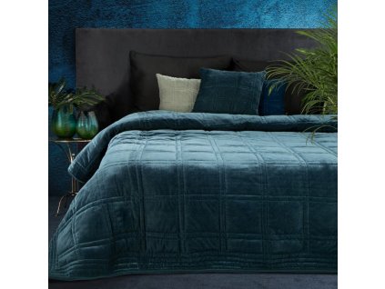 Luxusní sametový přehoz na postel KRISTIN2 v granátové barvě