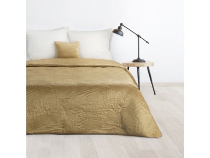 Luxusní sametový přehoz na postel LUIZ4 v béžové barvě