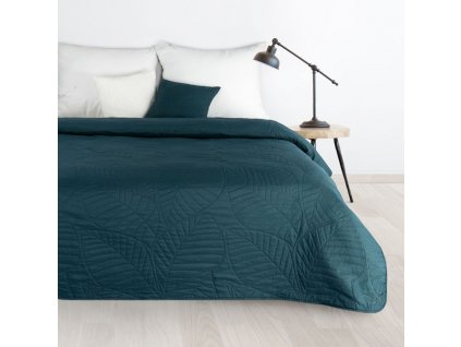 Moderní přehoz na postel BONI6 tmavě tyrkysový