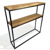 Konzole LOFT dubová 80x80x20cm dvoupolicová