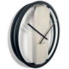 173701 kovove hodiny s dubovym drevom loft oval dub bieleny