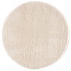Jednobarevný kulatý koberec PULPY krémový