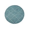 Šňůrkový kulatý koberec PALM B3075A modrý 1