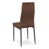 Sametová jídelní židle Collet hnědá