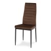 Sametová jídelní židle Collet hnědá
