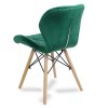 Sametová jídelní židle Matias tmavě zelená
