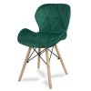 Sametová jídelní židle Matias tmavě zelená