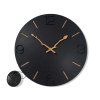 279273 moderne drevene hodiny eko branch cierne 30cm